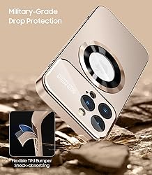 MAKAVO Magnetic for iPhone 13 Pro Case, Built-in