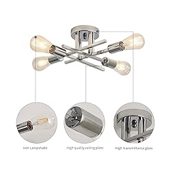 ZGLAOJT4-Lights Ceiling Light Fixture，Chrome