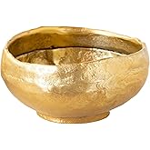100 North Free Form Bowl, Gold Tone 6.5 x 3.54 Inches Iron Decorative Bowl
