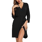 Samring Women's Lightweight Robe Soft Kimono Robes Short Bathrobe for Women Sleepwear