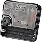 SUPVOX Quartz Clock Movement Kit - Battery Operated DIY Repair Parts for Wall Clocks, Silent Mechanism, Black Plastic and Qua