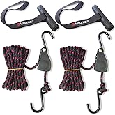 Kayak tie Down Straps Bow and Stern tie Downs Loops Strap Ratchet Rope Canoe Pulley Hanger Anchor Point Tying Kits