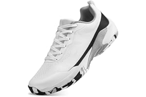 TEOHRW Wide Tennis Shoes for Men | All Court Pickleball Racquetball & Squash Athletic Sneakers | Arch Support & Cushioned Midsole