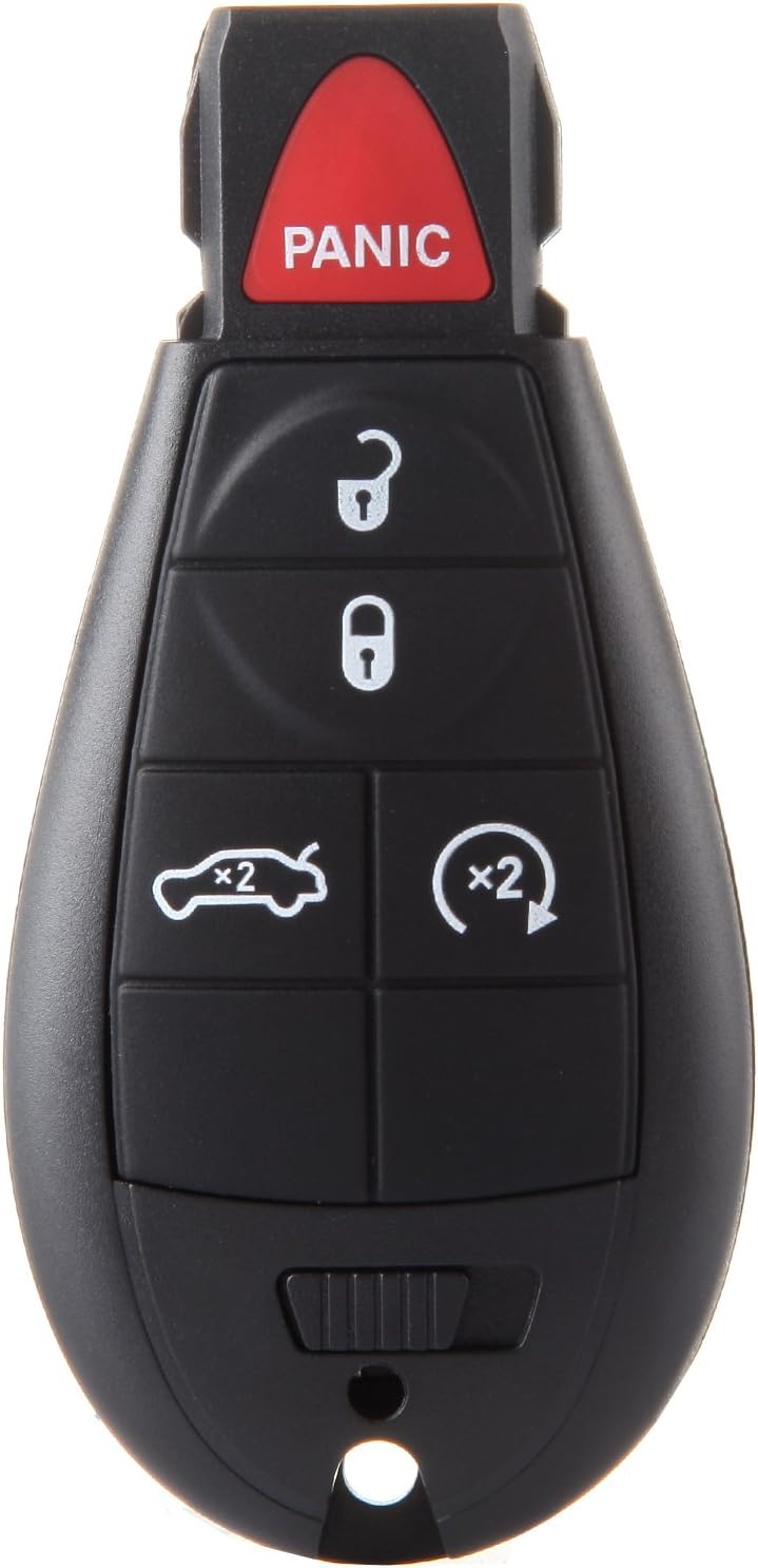 ROADFAR 5 Buttons Car Key Fob Keyless Entry Remote Uncut Replacement 