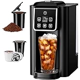 SHARDOR Single Serve Coffee Maker, Hot and Iced Coffee Machine for K-Cup Pods & Ground Coffee, 6 to 14 oz Brew Sizes, 50 oz R