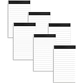 6 Pack Small Writing Pads 3x5 Small Note Pads Refills Mini Pocket Notepads Refills Bloc Note Memo Pads 3x5 Lined Note Pad 30
