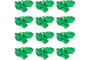 LIANGYUNZE Whistle, 12 Pcs Professional Sport Whistle Set with Lanyard - Loud Pea-Less Whistle for Coaches, Referees, Lifeguards and Police