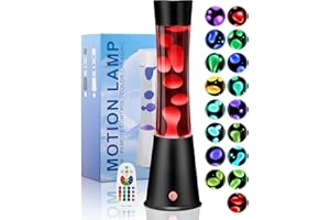 Besight 15.5" Liquid Motion Lamp 17 Color Changing Night Light with Remote, Classic LED Table Lamps for Kids Adults, Relaxing Nightlight for Bedroom Office Home Christmas Decor, Black