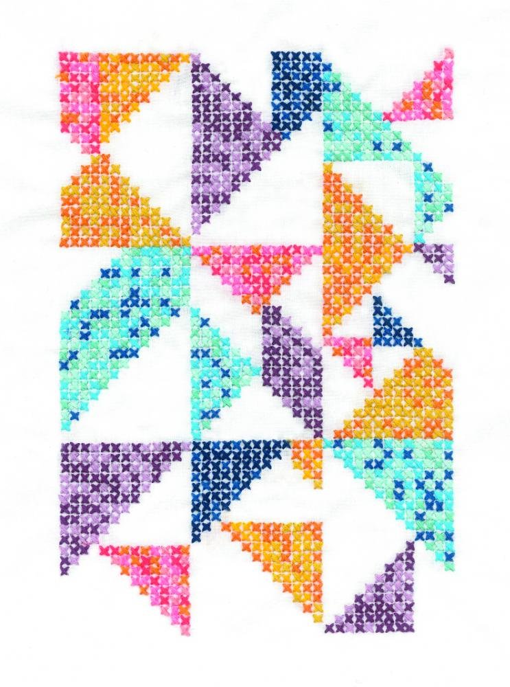 DMC Geometric Triangles Embroidery Kit