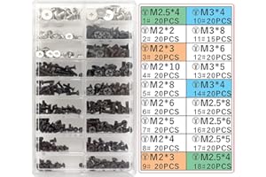 Akuoly Laptop Screw Set PC M2 M3 M2.5 Screw Standoffs for Universal Laptops and Hard Drive Disk M.2 SSD, 355 Pieces