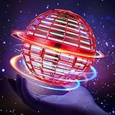 Kidsjoy Fly Orb Hover Ball Floating Boomerang Spinner Drone Balls - Cool Toys Gifts for 6-15 Year Old Boys & Girls (Blue) (Red_01)