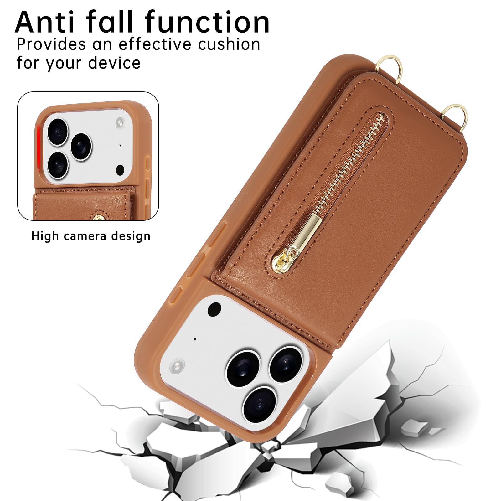 Jcxtrombulous Crossbody Wallet Case for iPhone 17