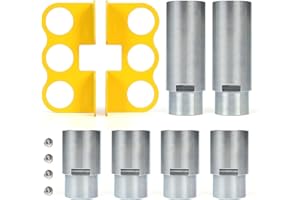Atesilor 6pcs 60mm Stack Truck Adapter with Organizer Kit, 3/6 Inch Extension Lift Adapter Kit for 2 Post Car Lift Bridge Jack, Fit for Challenger 2 Post Lift, Replace 10315