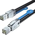 10Gtek 12G External Mini SAS HD SFF-8644 to SFF-8644 Cable, 0.5-Meter(1.64ft)