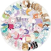 100Pcs Cute Cartoon Stickers, Water Bottle Stickers for Teens, Kawaii Vinyl Phone Laptop Skateboard Animal Waterproof Sticker, Waterproof Vinyl Decals for Scrapbooking, Journalling, Notebook.