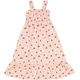 Disney Minnie Mouse Girls Square Neck Smocked Dress Toddler to Big Kid Sizes (2T - 10-12)