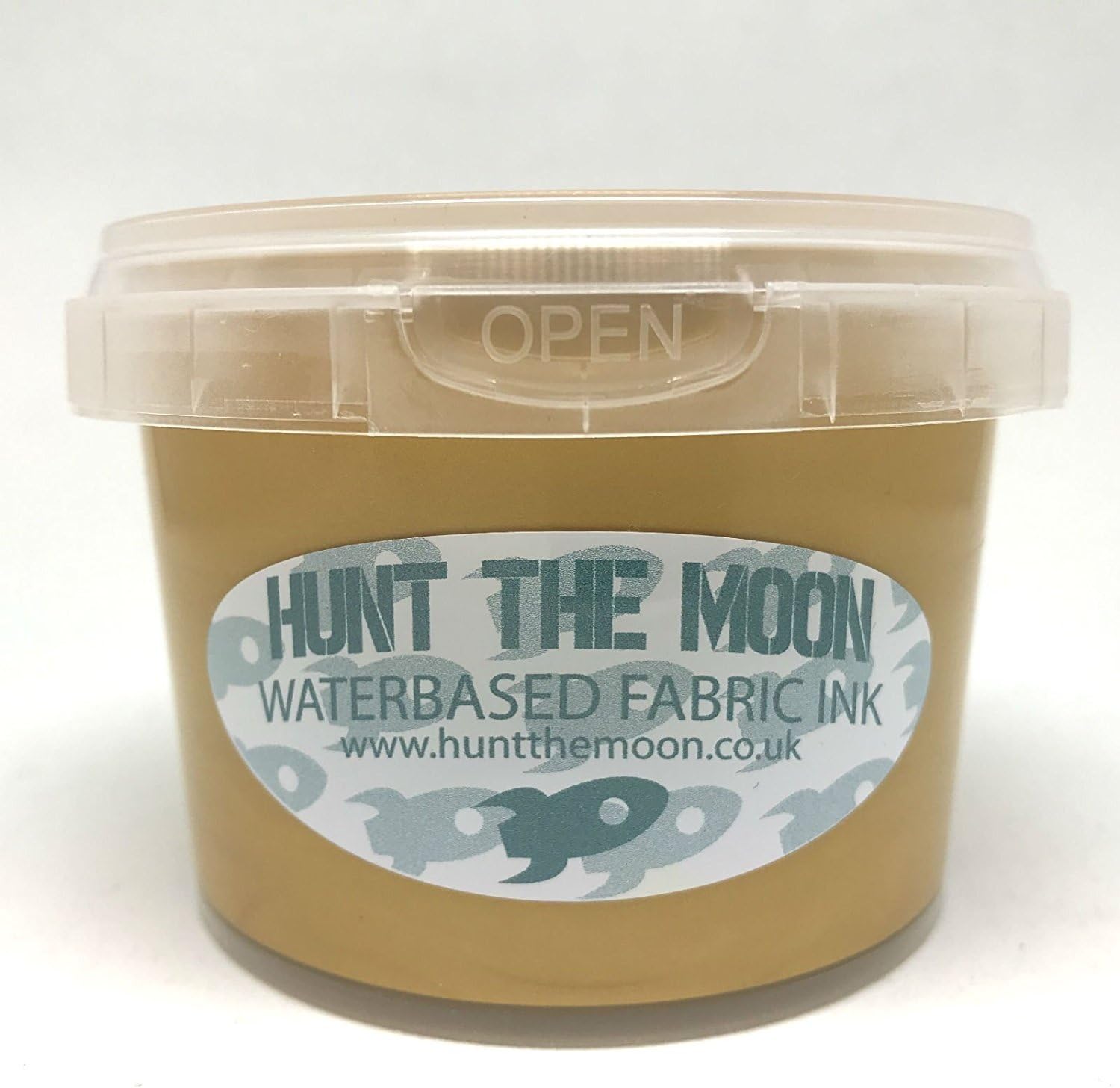 Hunt The Moon Water Based Screen Printing Ink, 240ml, Metallic Gold