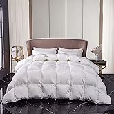 MH MYLUNE HOME Down Alternative Comforter Queen Size, Winter Warm Duvet Insert Fluffy Bed Comforter Insert White Baffle Box Stitched with Corner Tabs, Queen