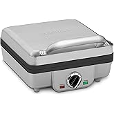 Cuisinart Belgian-Style Waffle Maker & Pancake Maker, 2-in-1, WAF-300NAS | 4-pocket nonstick waffle maker with removable plat