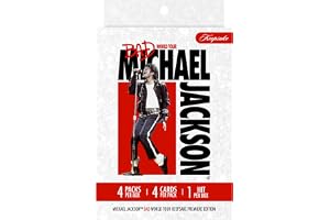 Michael Jackson Bad World Tour Keepsake Premiere Mini Box Trading Cards | 4 Packs, Authentic Worn Glove Relics, 300+ Card Set