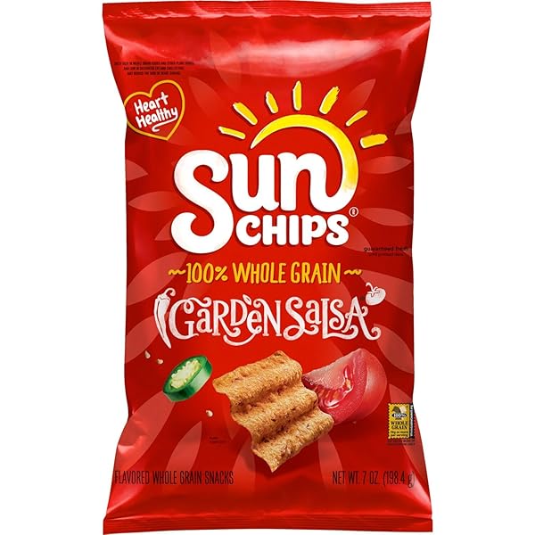 SUNCHIPS GARDEN SALSA FLAVORED MULTIGRAIN SNACKS, 7 OUNCE