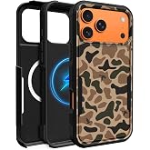 LISEVO for iPhone 18 Pro Max/17 Pro Max Case Heavy Duty Protection, Camo | Compatible with MagSafe, Military Grade Drop Proof, Rugged Shockproof Protective, Magnetic Design, Phone Cover for Men