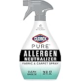 Clorox PURE Allergen Neutralizer Fabric and Carpet Spray, Clean Breeze, 26 Fluid Ounces