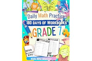 Daily Math Practice Workbook Grade 7 : 180 Days of Math for Schools and Homes: Percent, Fractions, Solving Equations, Statist