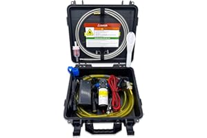 WIOUKEVA 12V Fuel Transfer Pump for Gasoline and Diesel Transfer, Can Deliver 72 Gallons of Gas or Diesel Per Hour, Great for Cars, Boats, UTVs, Agricultural Machinery Vehicles, Gasoline, Diesel, etc. (RMAX)