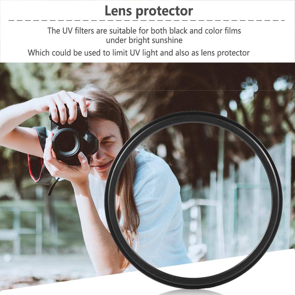 Lente de Filtro UV de 52 mm Haze Protector de Lente de 52 mm para ...