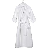 HOMECITY Waffle Weave Cotton Unisex Bathrobe with Belt, Soft and Absorbent Robe for Men and Women Bath Essentials Robes