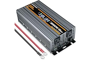 EFFORTWAY 2000W Power Inverter 4000W (Peak). 12V DC to 110V/120V AC Converter with LCD Display, 2 AC outlets, 2 USB, 2000w Inverter for Camping RV Travel Outdoor Truck Off-Grid Solar inverters