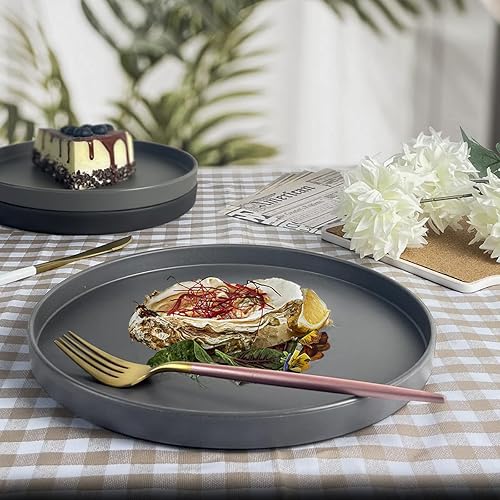 Teivio 32-Piece Kitchen Plastic Coupe Wheat Straw Dinnerware Set