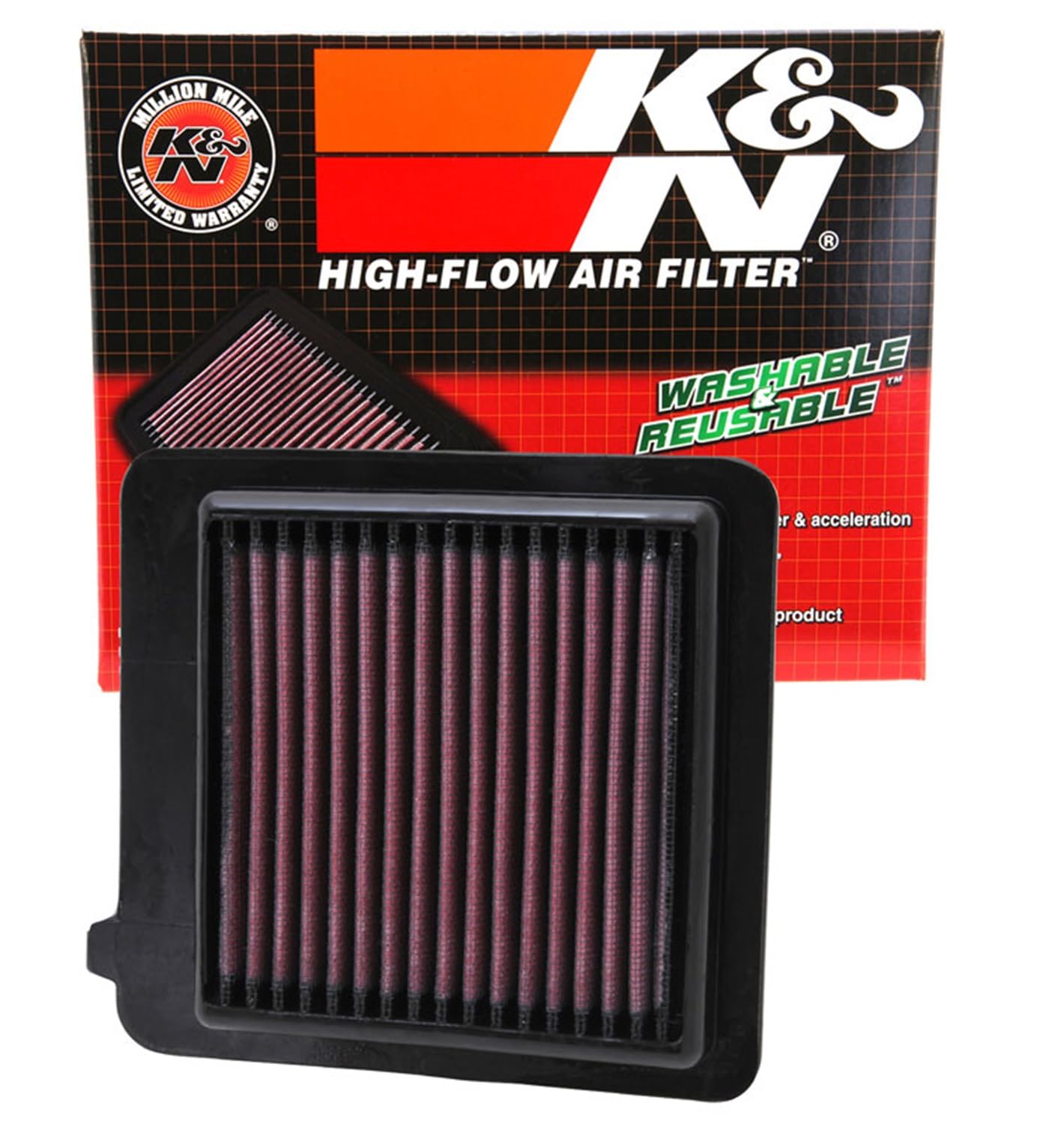 K&N Engine Air Filter: High Performance, Premium, Washable, Panel Filter: 2010-2016 CR-Z, 33-2459, Erhöhte Leistung