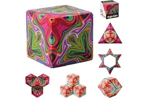 The Shape Shifting Box Puzzle Box STEM/STEAM 3D Cube Box Fidget Toy Transforms Into Over 70 Shapes Anti-StressPuzzles,Brain-T