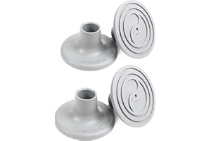 KMINA Non Slip Rubber Feet for Shower Stool (28 mm, x4 Units), Replacement Ferrules for Bathroom Chair, Grey
