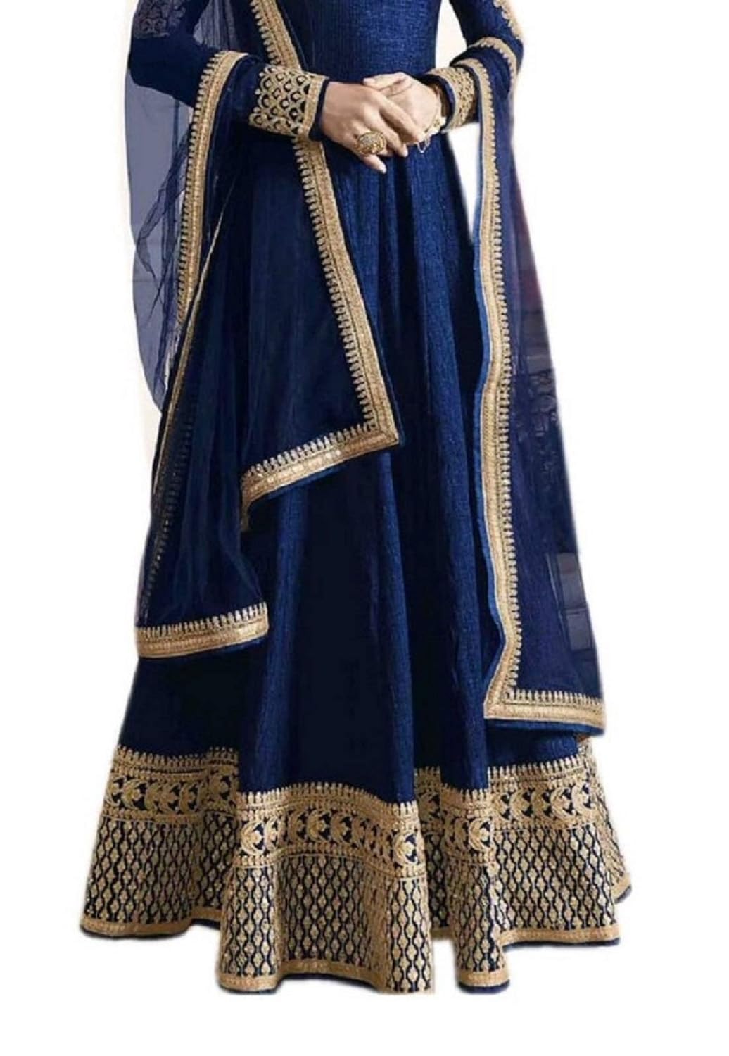 zaalima fashion women's banglori silk semi-stitched gown (free_size)