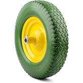 Wheelbarrow Tire Flat Free Solid No-Air &ndash; Universal Fit Replacement Tire &ndash; Industrial Grade, Never Flat, 10-Year Warranty