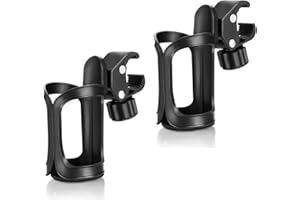 Universal Drink Holder (Two Pack) for Strollers Wheelchair Bikes Walkers Trolleys Golf Cart, Easy to Install Great to Carry W