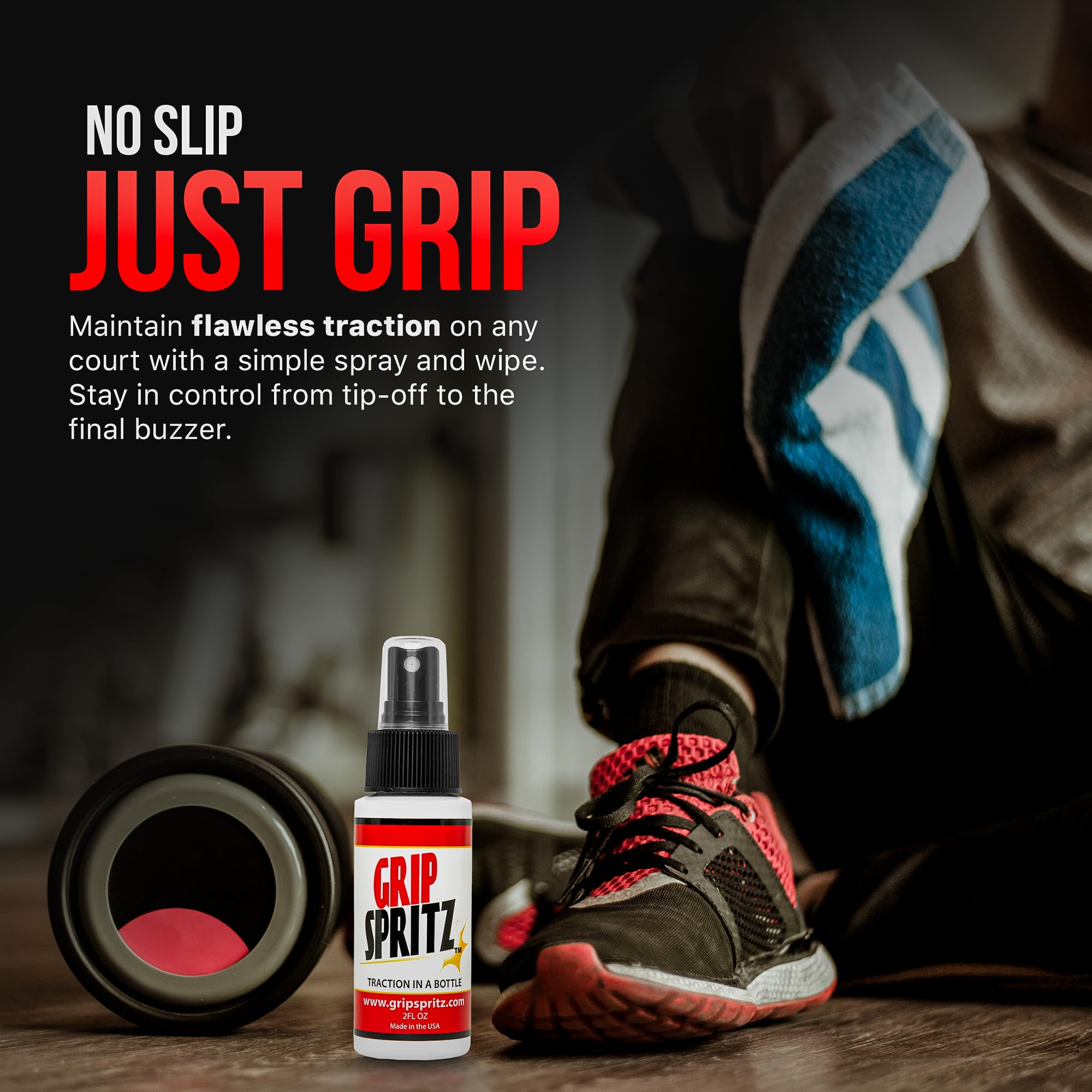 Basketball Shoe Grip Spray - Improve Sole Traction & Court Grip - Rejuvenate & Elongate Sneaker Life - Anti Slip Grip & Performance Enhancer - Basketball Accessory