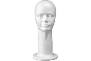 Adolfo Designs 15'' Inch Head Wig Head Mannequin Manikin, Style, Model & Display Women's Wigs, Hats & Hairpieces Stand - Large