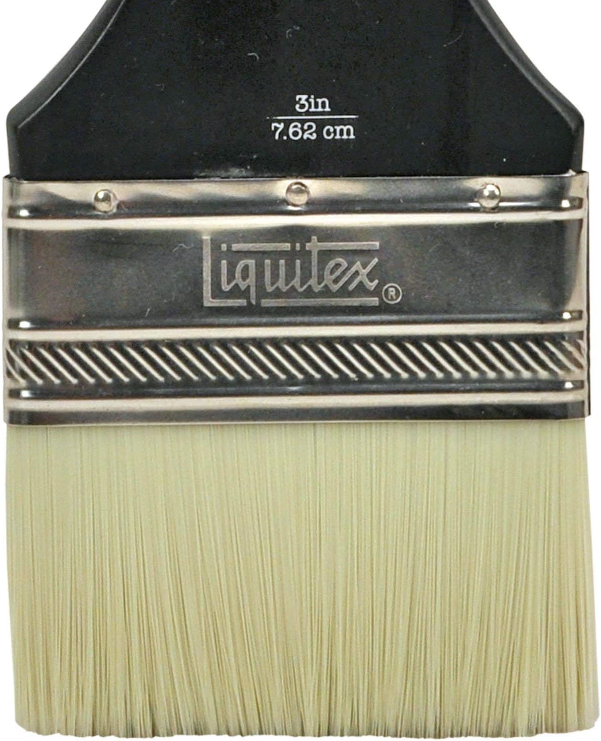 Liquitex Professional Freestyle Large Scale Brush, Broad Flat/Varnish 3-inch, Long Handle,Black, Mehfarbg, 3" - Image 3