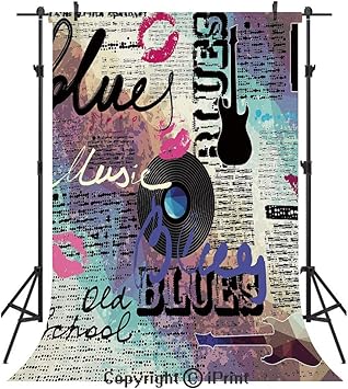 Amazon Com Old Newspaper Decor Photography Backdrops Blues