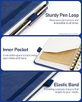 WEMATE Spiral Password Book with Alphabetical Tabs Navy Blue 12x15cm view 7