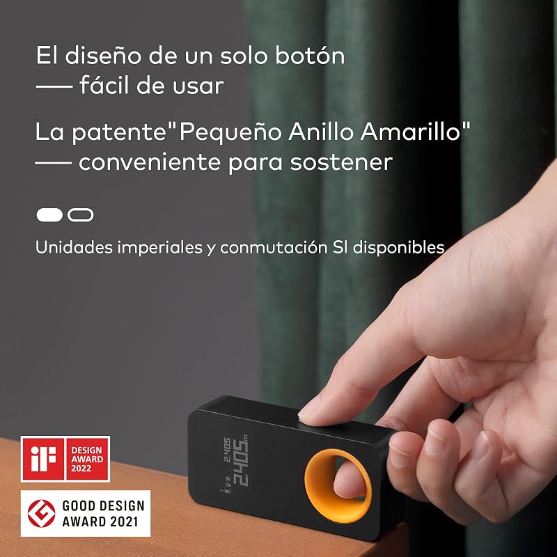 Medida a laser hoto bluetooth, telêmetro de 30 m, precisão de ± 2 mm, 2 modos de medição, unidades intercambiáveis ​​m/ft+in, carregamento tipo c