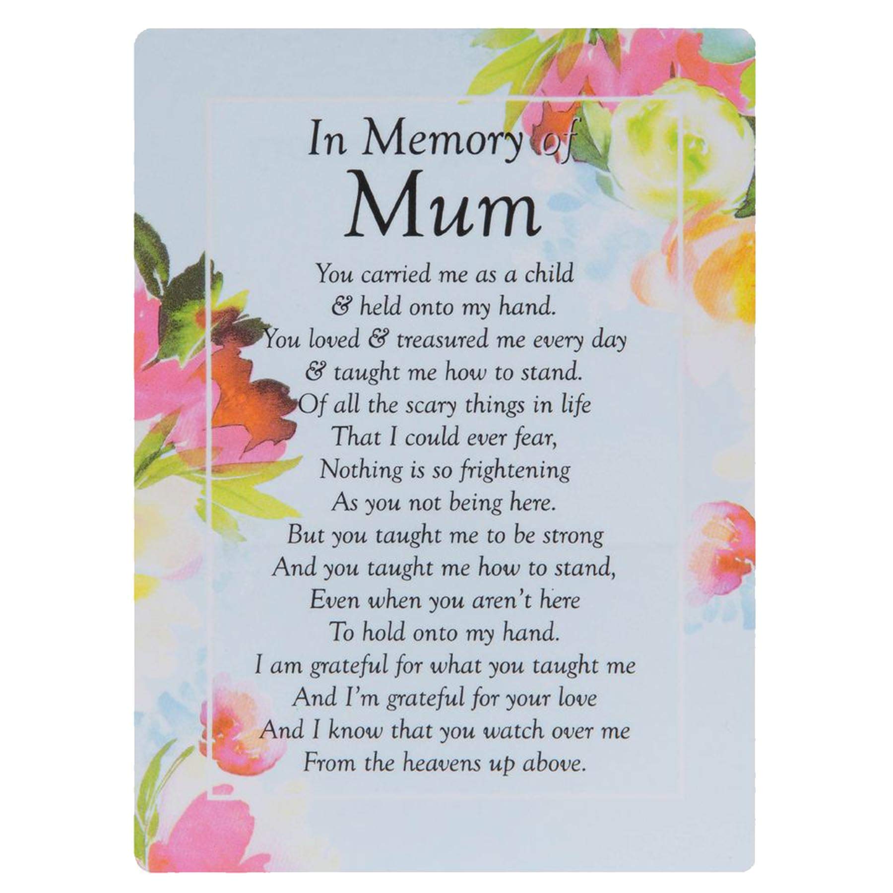 In Memory of Mum weatherproof Graveside Memorial Card - TY188