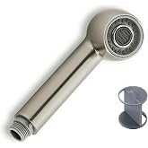 kitchen faucet head replacement,G1/2 or 13/16inch Pull Out Sprayer Head for Kitchen Sink 2-Function Faucet Spray Head Replacement parts Brushed Nickel