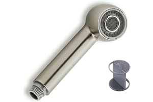 QUAN HUA kitchen faucet head replacement,G1/2 or 13/16inch Pull Out Sprayer Head for Kitchen Sink 2-Function Faucet Spray Head Replacement parts Brushed Nickel