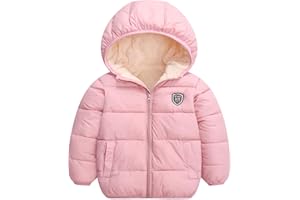 Vmterliya Winter Coats for Toddler Kids Infants Baby Boys Girls Light Puffer Warm Thick Hooded Down Jacket for 2-7 Years