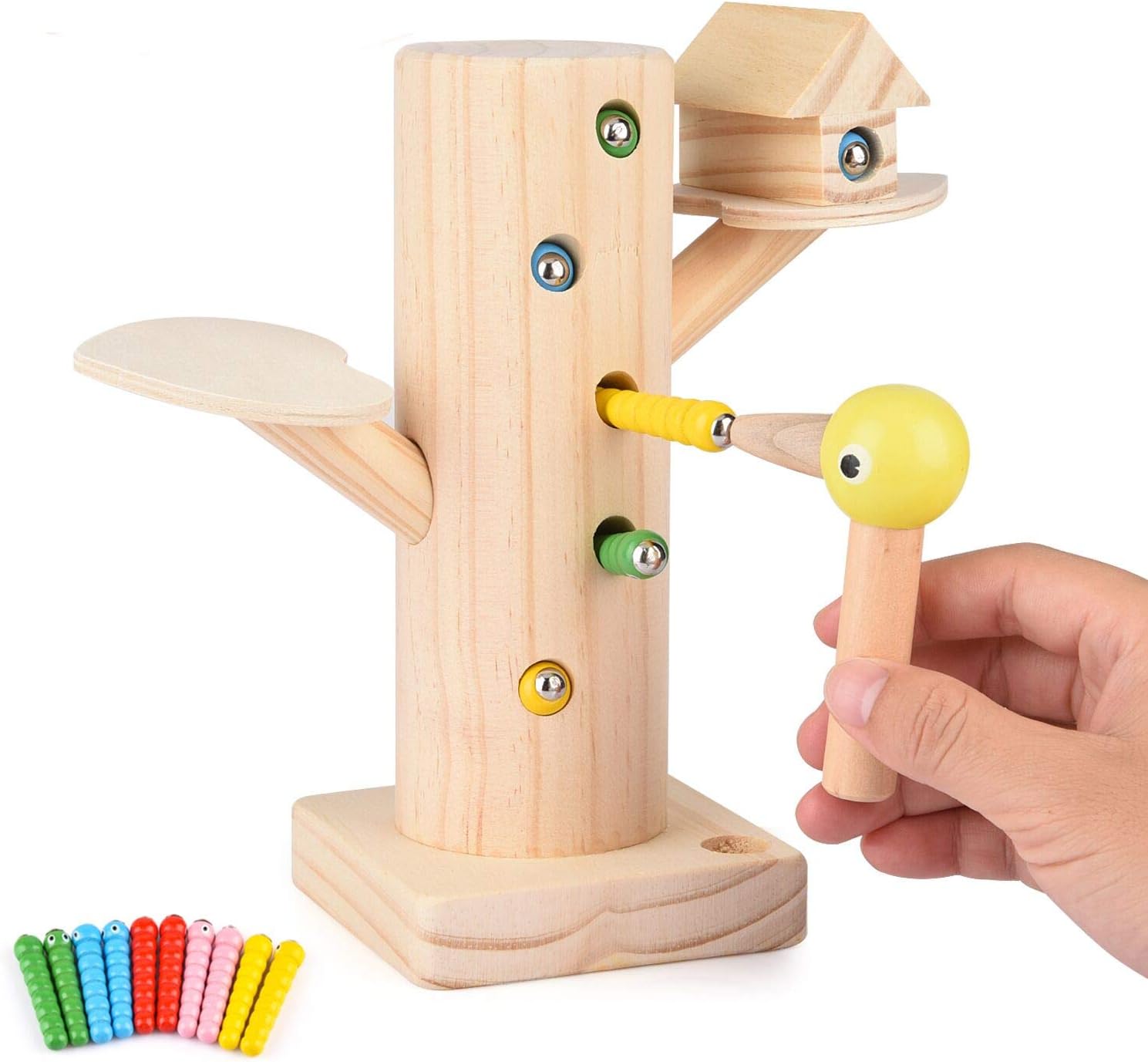 FORMIZON Juego Infantil Magnetico, Juguete de Madera para Niños Magnético Juego, Juego de Atrapar y Alimentar Físicas y Emocionales en Bebes y Niños de Edad Preescolar
